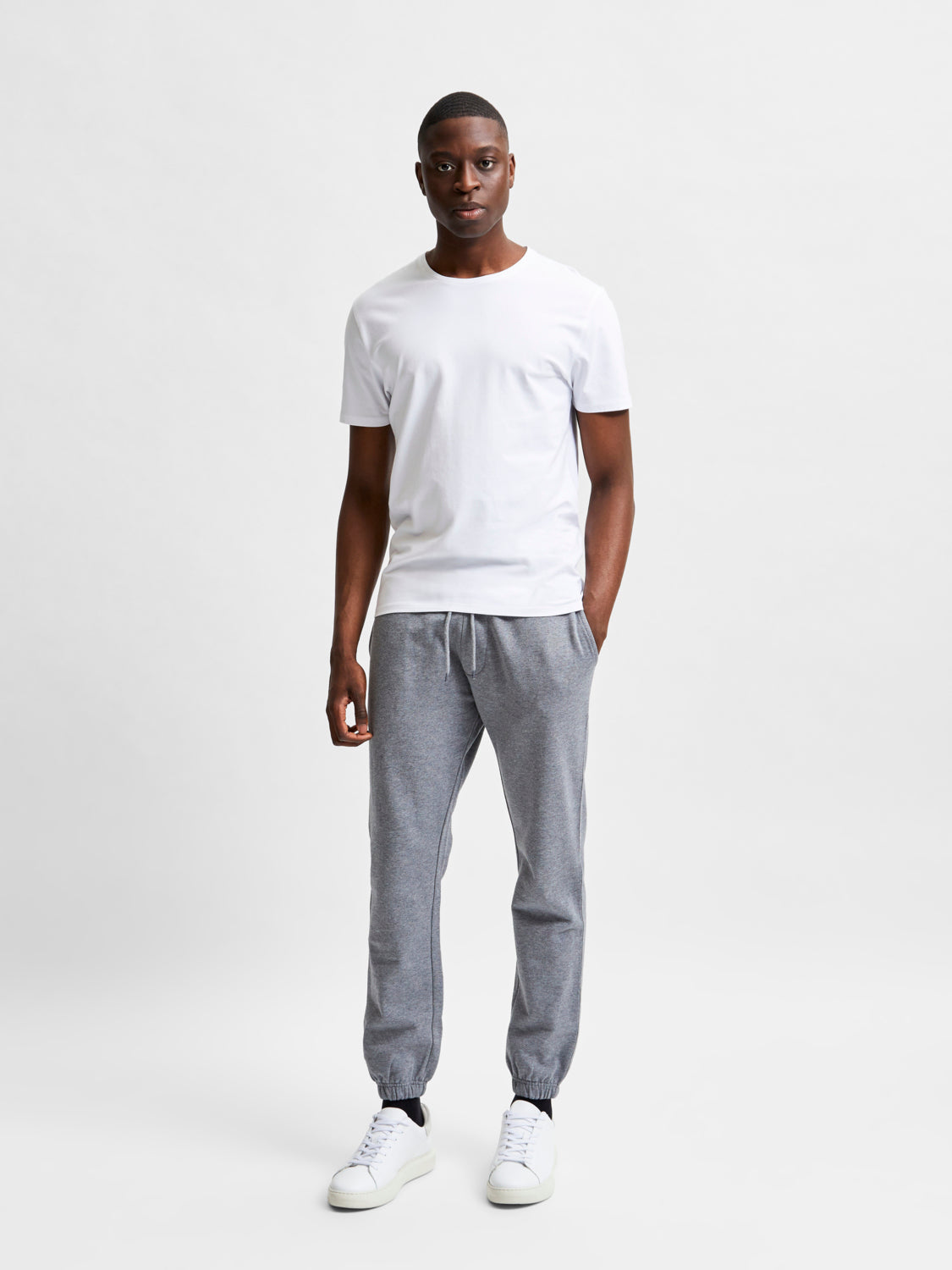 Pima bomull O-neck T-Skjorte - Hvit/ Bright White